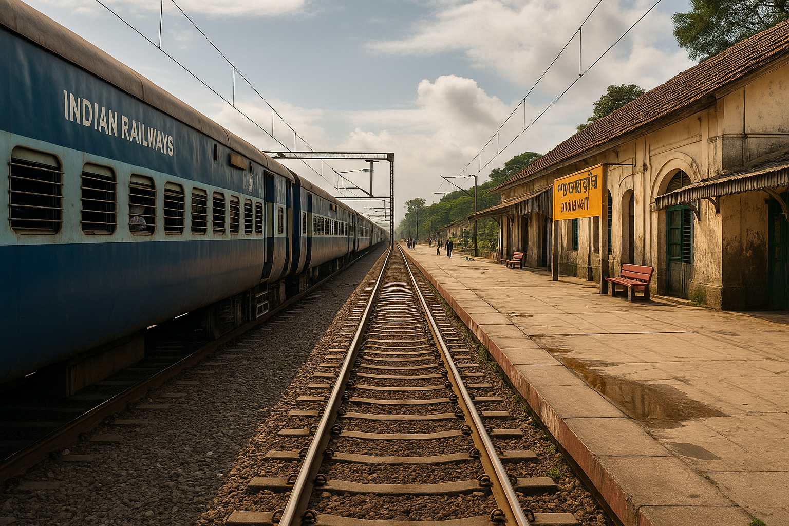 Sleeper train in Assam hills on Budget Train Southeast Asia route