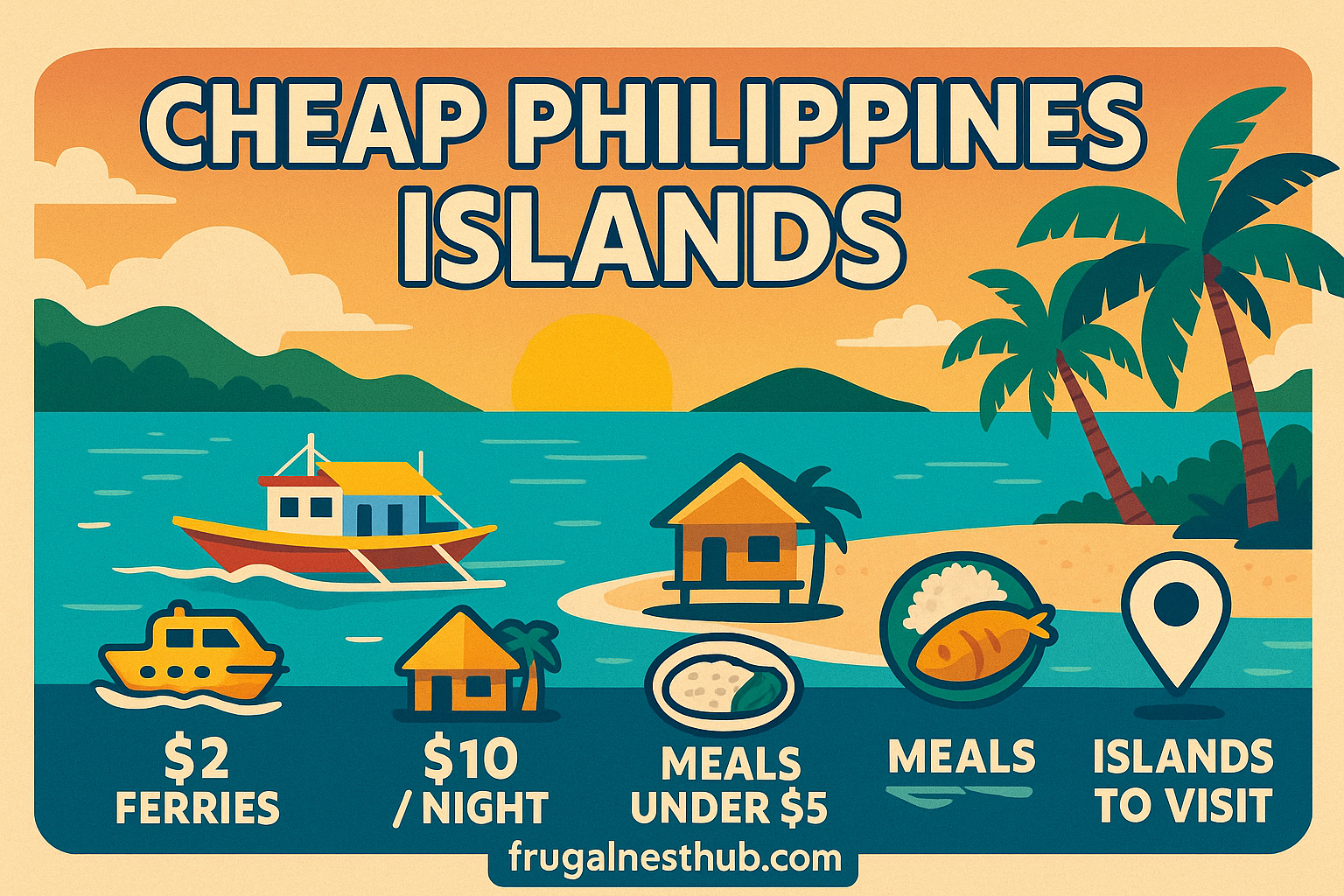 cheap Philippines islands with island-hopping boat